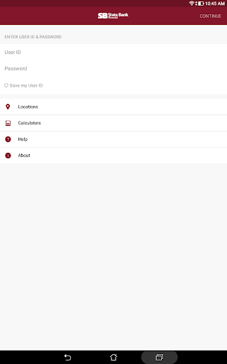 Android application SBF Mobile Banking screenshort