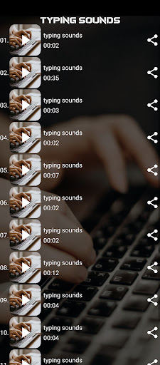 typing sounds Screen 2