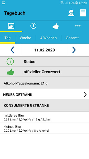 Trinktagebuch Screenshot 1 - AppWisp.com
