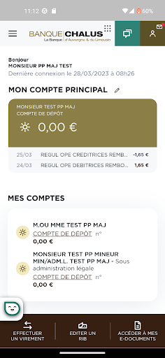 Android application Banque Chalus screenshort