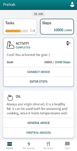 Android application Prehab screenshort