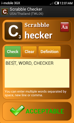 Word Checker (for SCRABBLE)  screenshots 2