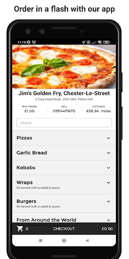 Android application Jim's Golden Fry, Chester-Le-S screenshort