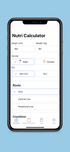 Android application Nutri Calculator screenshort