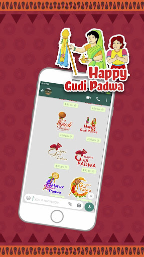 Gudi Padwa Stickers  गुडी पाडवा स्टिकर्स