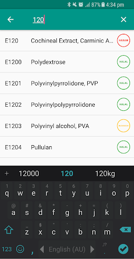 Halal Additives Screen 2