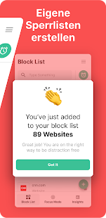 BlockSite - Keine Ablenkungen Screenshot