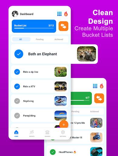 Android application My Bucket List & Life Goals screenshort