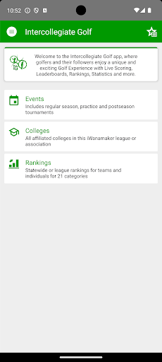 Intercollegiate Golf Screen 2