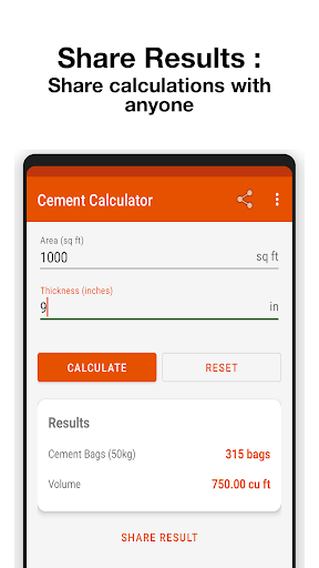Cement Calculator screenshot 4