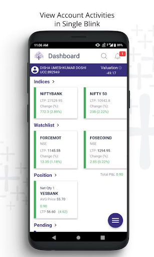 Android application Investmentz App screenshort
