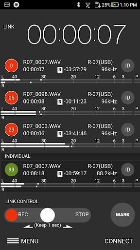 Screenshot of R-07 Remote