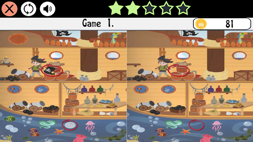 The pirates: Find Differences Screen 3