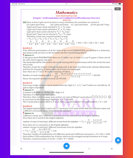 Class 11 Maths for 2023-24