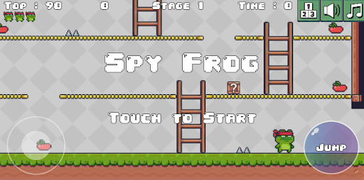 Android application Spy Frog - plat-former game screenshort