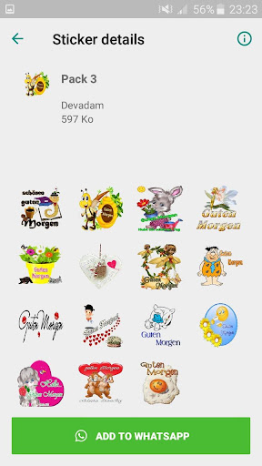 Guten Morgen und Nacht Sticker Screen 3