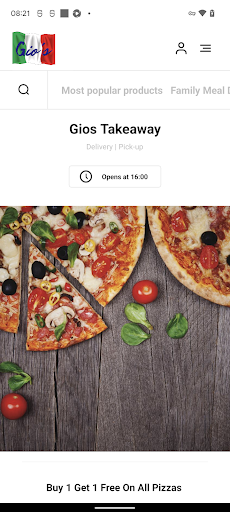 Android application Gio's Takeaway screenshort