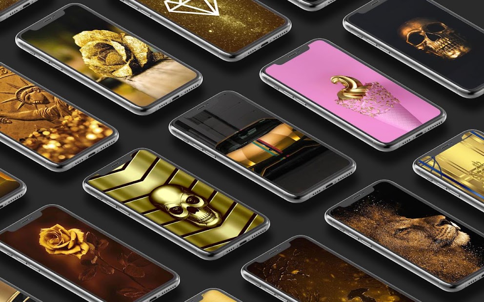 Бесконечное золото на андроид. Золотые обои на андроид. Темы для смартфона андроид Gold. Черно золотые обои на андроид.