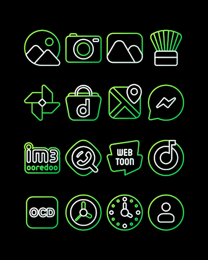 Screenshot of ForestLine Green - Icon Pack