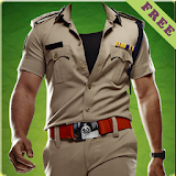 policeman suit photo camera icon