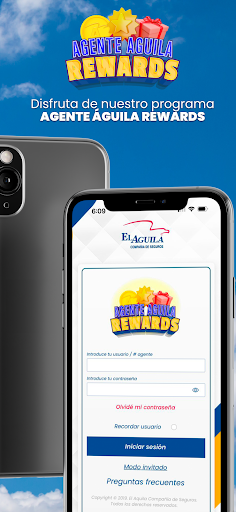 Android application Agente Aguila Rewards screenshort
