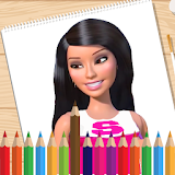 Coloring Barbie Princess Books icon