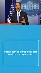 Captura de Pantalla 1 Barack Obama frases inspirador android