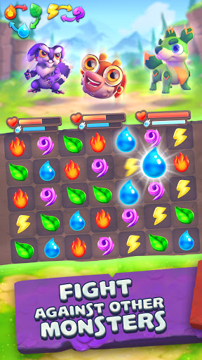 Monster Tales: Multiplayer Match 3 RPG Puzzle Game apkpoly screenshots 1
