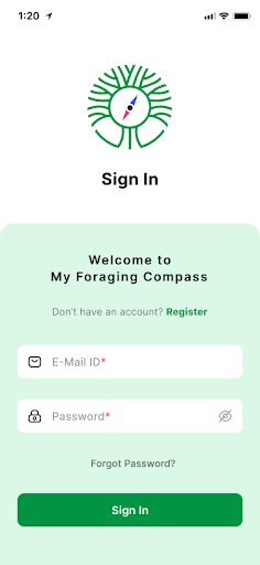 Android application My Foraging App screenshort