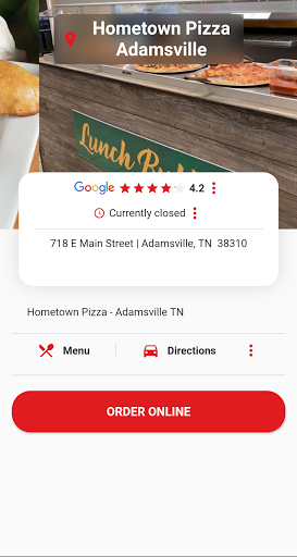 Android application Hometown Pizza – HTP screenshort