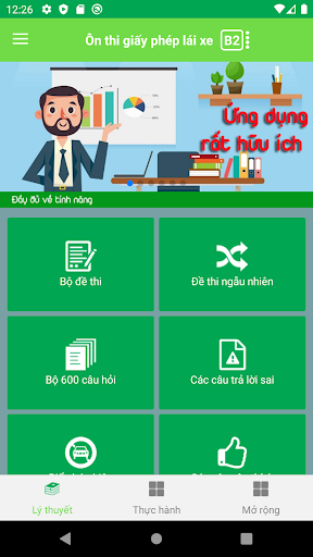 Android application Lý thuyết lái xe 600 câu screenshort