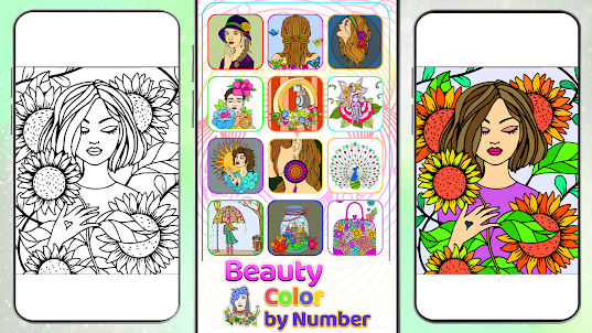 Beauty Color by Number Pages
