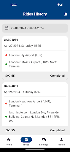Cabcher Driver Screen 2