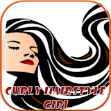 curly haistyle girl icon