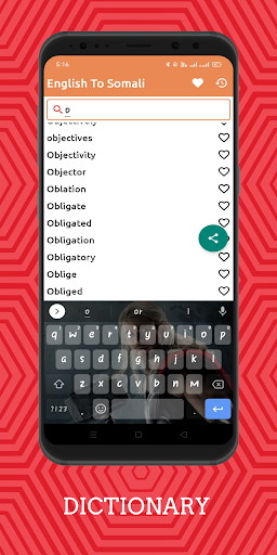 English To Somali Dictionary O Screen 2