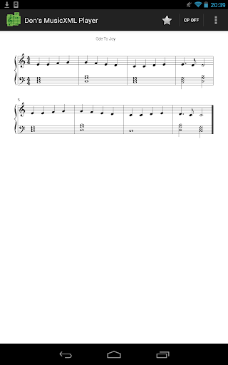 Dons MusicXML Viewer Screen 2