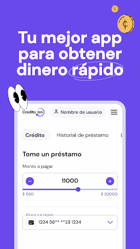 Android application Credito365: préstamos rápidos screenshort