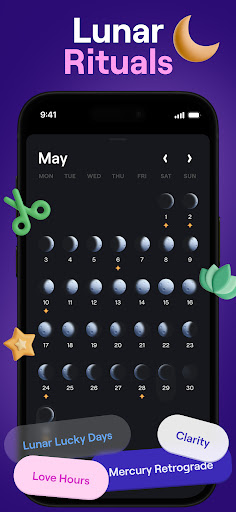 Screenshot of Moonly: Moon Phases & Calendar