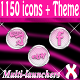 Pink Zebra Chrome Icons Pack icon