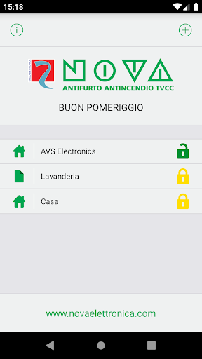 Android application Mio Antifurto screenshort