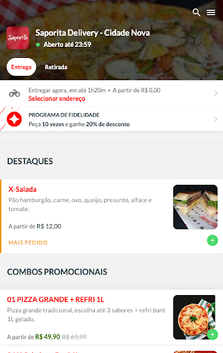 Android application Saporita Delivery screenshort