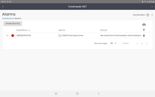 Android application SPM Condmaster.NET 2020 screenshort