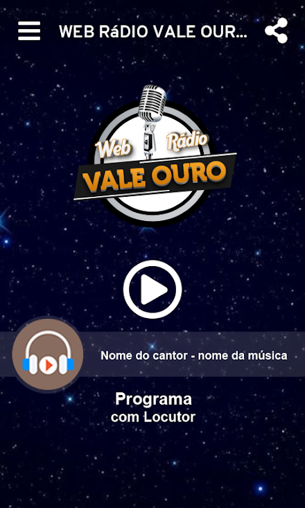 Web Rádio Vale Ouro Screen 2