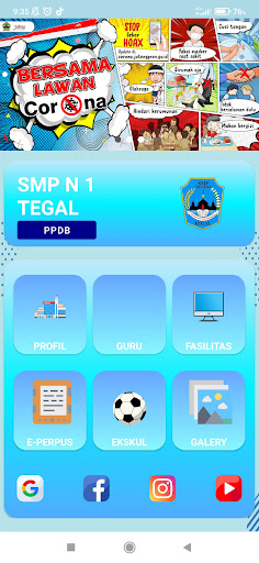 Android application SMPN 1 Tegal screenshort