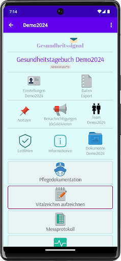 Gesundheitssignal Screen 2