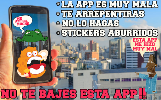 Android application Stickers pésimos para WhatsApp screenshort