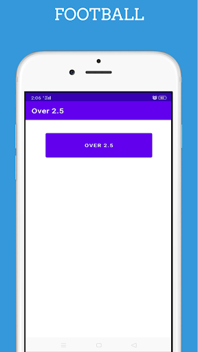 Android application Over 2.5 football prediction screenshort