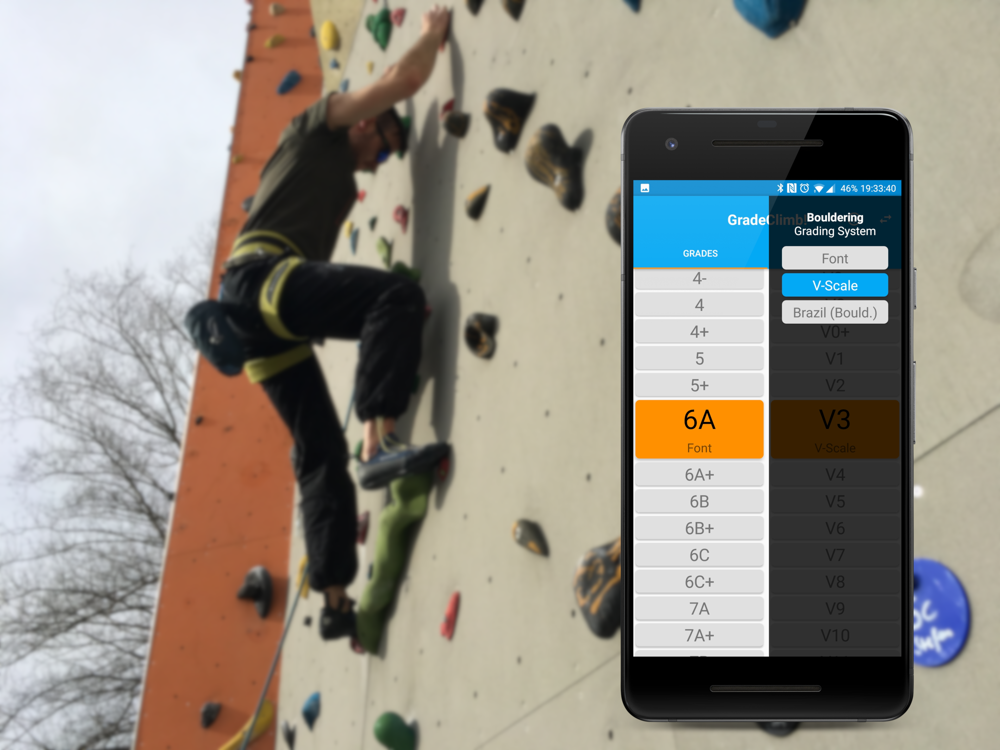 Android application GradeClimb - Grade Converter Climbing & Bouldering screenshort