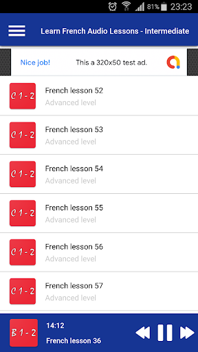 Learn French Free Audio Lesson Screen 3