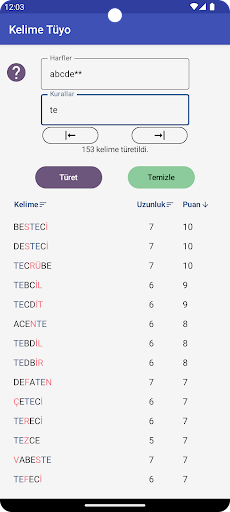 Kelime Tüyo - Bulucu - Türet Screen 3